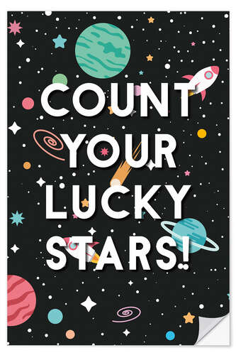 Naklejka na ścianę Count your lucky stars!