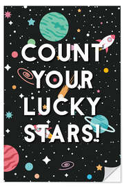 Selvklæbende plakat Count your lucky stars!