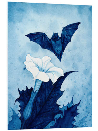 Foam board print Sacred Thorn Apple and Bat