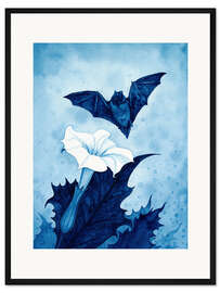 Gerahmter Kunstdruck Heiliger Dornapfel und Fledermaus