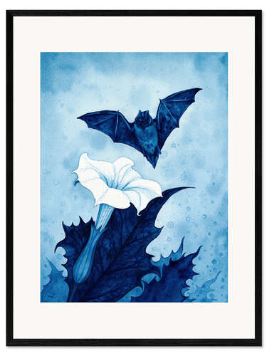 Framed art print Sacred Thorn Apple and Bat