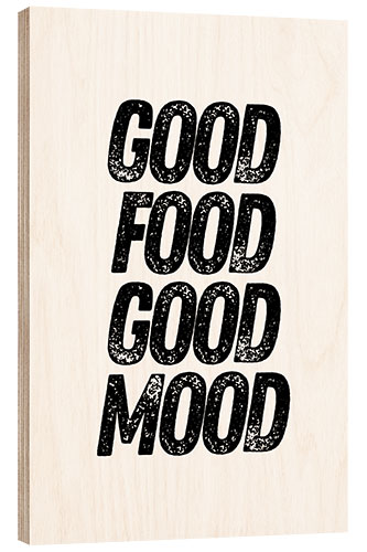 Holzbild Good Food Good Mood