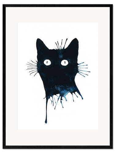 Framed art print The Black Kitten