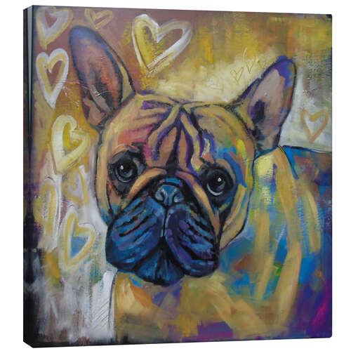 Leinwandbild Bulldogge in Love