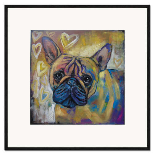Kunsttryk i ramme Bulldog in Love