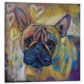 Quadro em plexi-alumínio Bulldog in Love