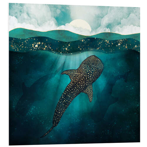 Tableau en PVC Metallic whale sharks