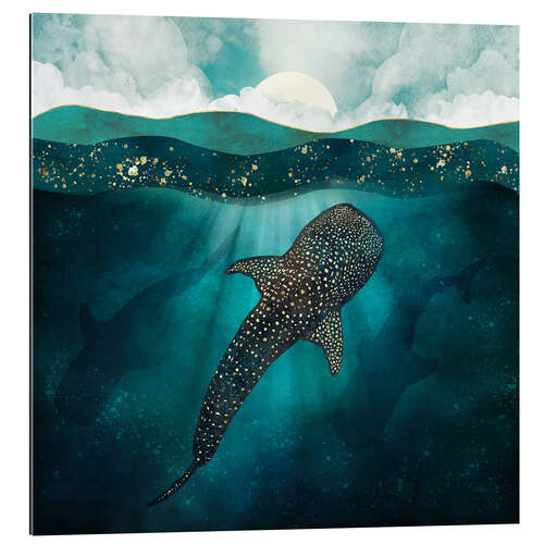 Gallery print Metallic whale sharks