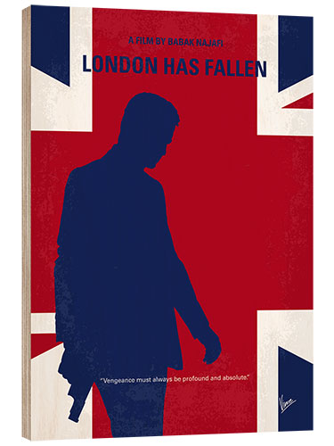 Wood print London Has Fallen