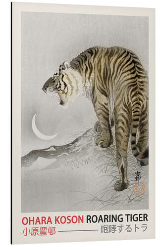 Aluminium print Roaring Tiger