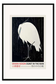 Gerahmter Kunstdruck Egret in the Rain