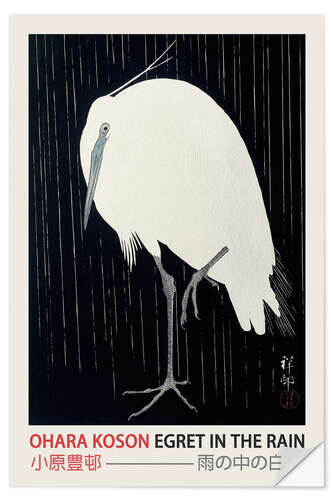 Adesivo murale Egret in the Rain