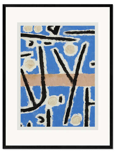 Gerahmter Kunstdruck Untitled, Blue & Black Abstract, 1938
