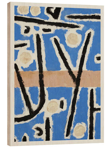 Wood print Untitled, Blue & Black Abstract, 1938