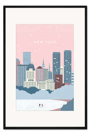 Gerahmter Kunstdruck New York im Winter