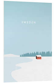 Foam board print Sweden in winter