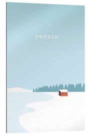 Tableau en plexi-alu Sweden in winter