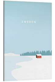 Magnettafel Schweden im Winter