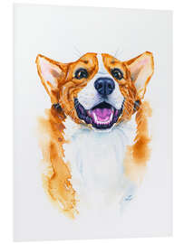 Tableau en PVC Smiling Corgi