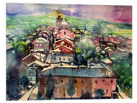 Foam board print Umbria old town of Castiglione