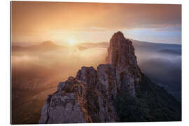 Gallery print Sun tide above French mountains