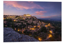 Foam board print Gordes in the evening