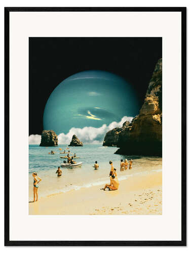 Impression artistique encadrée Space Beach