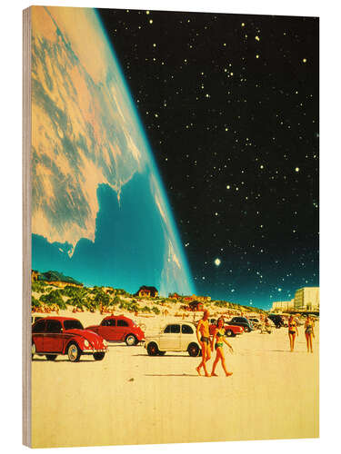 Wood print Galaxy Beach