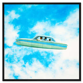 Gerahmter Kunstdruck Wolkenritt