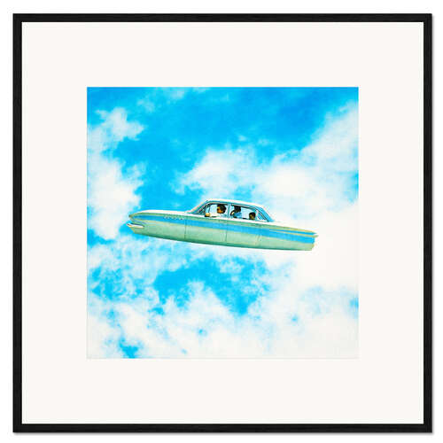Ingelijste kunstdruk Cloud Drive