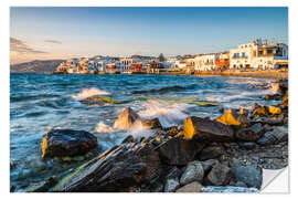 Naklejka na ścianę Sunset at Little Venice, Mykonos