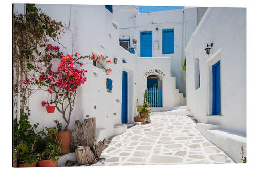 Alubild In einem Dorf in Paros, Griechenland