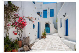 Quadro em alumínio In a village in Paros, Greece