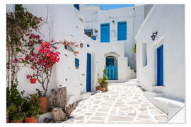 Naklejka na ścianę In a village in Paros, Greece