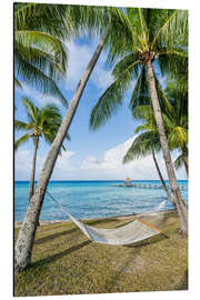 Magnettafel Urlaub in der Hängematte am Strand I