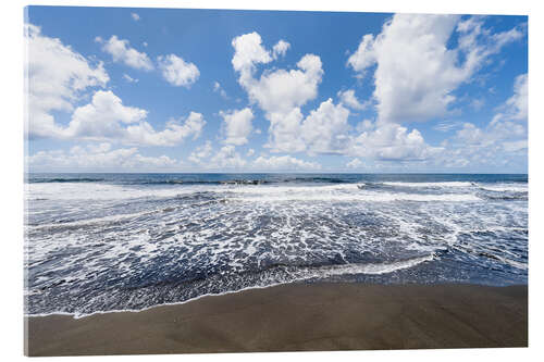 Akryylilasitaulu Black sand on Tahiti beach