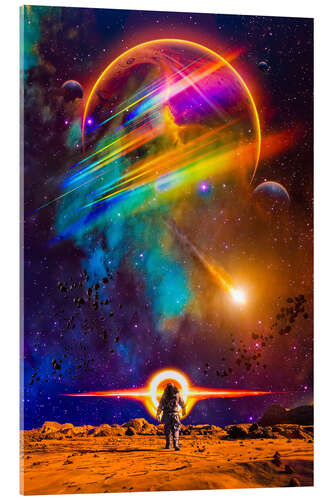 Akrylbillede Astronaut on his Mission to Mars
