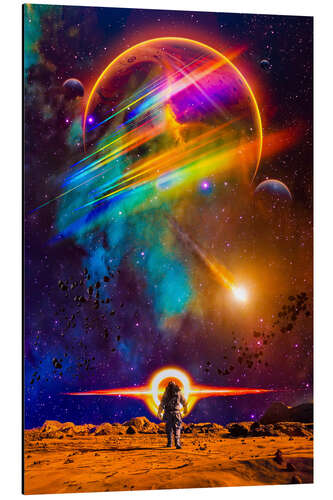 Tableau en aluminium Astronaut on his Mission to Mars