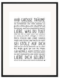 Gerahmter Kunstdruck Liebe dich selbst