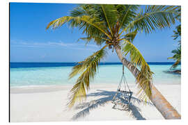 Magnettafel Kokospalme mit Schaukel