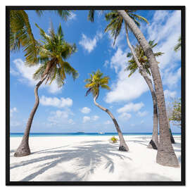 Gerahmter Kunstdruck Palmenstrand in der Südsee II