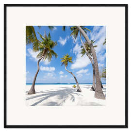 Plakat artystyczny premium w ramie Palm beach in the South Pacific II