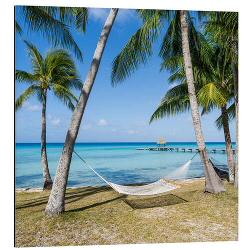 Tableau en aluminium Hammock on the beach