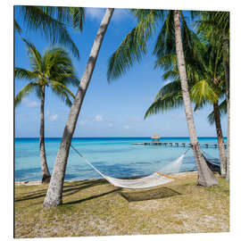 Magnettafel Hängematte am Strand