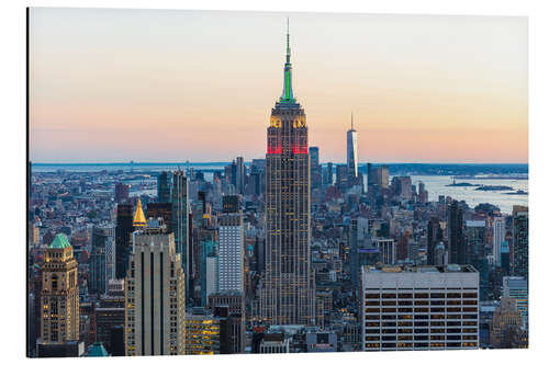 Obraz na aluminium Empire State Building Colors in New York