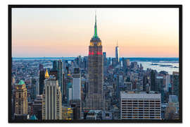 Gerahmter Kunstdruck Farben des Empire State Building in New York