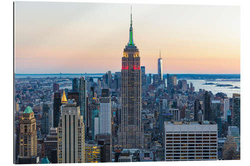 Stampa su plexi-alluminio Empire State Building Colors in New York