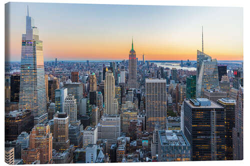 Canvas print New York Sunset from Rockefeller Center