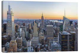 Leinwandbild  New Yorker Sonnenuntergang vom Rockefeller Center - Mike Centioli