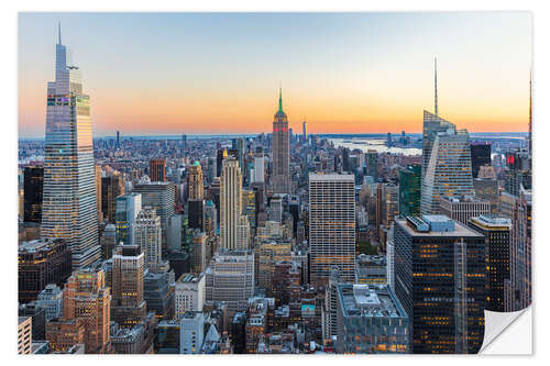 Wall sticker New York Sunset from Rockefeller Center